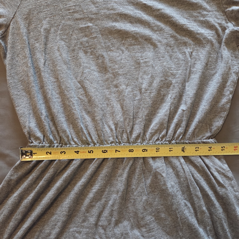 Old Navy Gray Sheath Midi Dress Short Sleeve Crew Neck - Picture 8 of 8